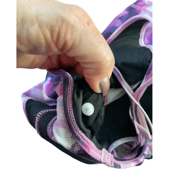 EUC Lululemon Strap It Like It's Hot Tank Blooming Pixie Multi/Black Bra Tank 6 - Picture 7 of 9